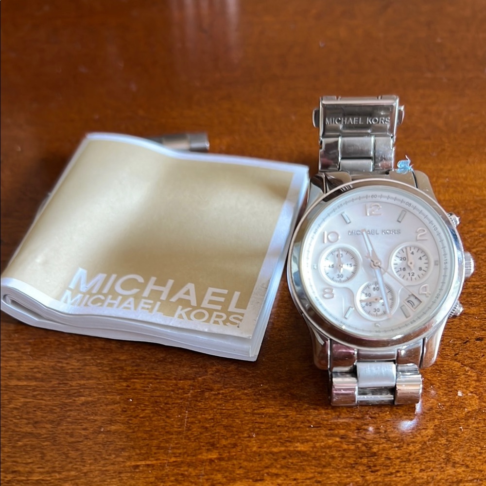 Michael Kors Silver Chronograph Timepiece